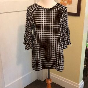 Black & White check tunic